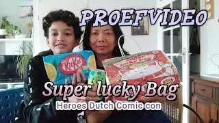 Super Lucky bag Heroes Dutch Comic con food shoplog - proefvideo | Dhinivlog