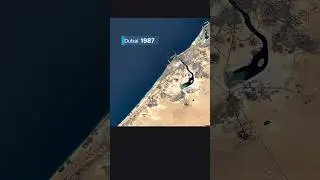 Дубай за 40 лет, 1984 - 2025, от пустыни к мегаполису, таймлапс карты