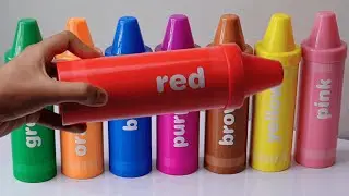 Learn Colors🔴🟠🟡🟢🔵🟣  Match Rainbow Toys and Crayon- Learn Colors, Numbers for Toddlers and Babies!