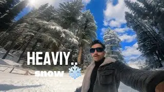 Heavy snow falling 🌨️ | 2026 first snow in kullu manali top place ❄️