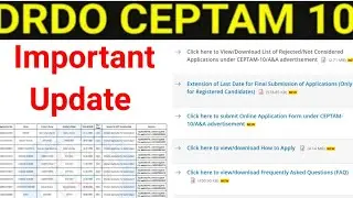 DRDO CEPTAM 10 UPDATE 18th February 2023 || DRDO A&A Update