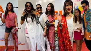 Priyanka Chahar Choudhary Tejasswi Prakash Karan kundra Nyra Manisha Ekta at Ankita Lokhande Holi