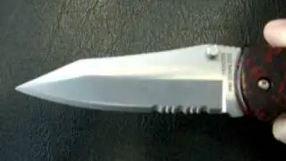 RED CHINA HUNTER SWITCHBLADE WITH HIDDEN RELEASE