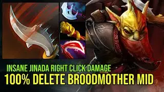 Как на 100% уничтожить Broodmother с помощью BH на миду - невероятный урон от Jinada при использо...