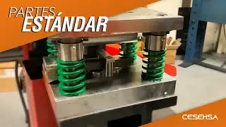 Resortes, elementos guía y punzones para Troqueles (aplicación perforación en tubo cuadrado)