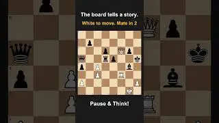 White to Move! Can You Find the Mate in 2? ♟️ Chess Puzzle Shorts