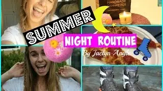 My Summer Night Routine 2015! (ROLLERSKATING, BATH BOMBS & PIZZA)