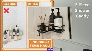 BEST SHOWER ORGANIZATION 2025? Temu 5-Pack Corner Shower Caddy (No Drill) Review  Installation | IKF