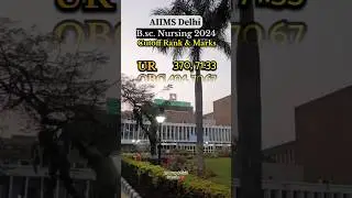AIIMS delhi ❤️BSC NURSING Cut-off ranks & marks #aiimsbscnursing #shorts #trendingonreels