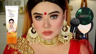 कैसे करें मेकअप using FAIR & LOVELY GLOW CREAM and SUNISA CC CREAM | Party Makeup