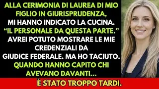 Alla laurea di mio figlio mi hanno scambiata per il personale… poi hanno sentito il mio nome