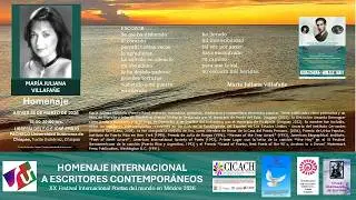 Homenaje a Mar&iacute;a Juliana Villafa&ntilde;e en el XX Festival Int. Palabra en el mundo en Chiapas 2026