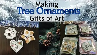 Making Tree Ornaments for #yule #christmas #winter 