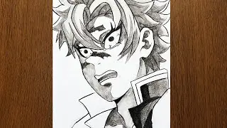 How to Draw Sanemi Shinazugawa Step by Step | Demon Slayer Drawing