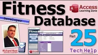 Microsoft Access Fitness Database Part 25:  Filter Food Log Records by Date with Navigation Buttons