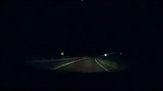 Nocna kolizja z sarną.Night collision with a roe deer.