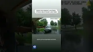 Terrifying moment lightning strikes near Round Lake home
