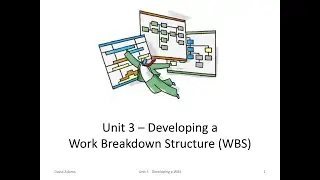 Unit 3 - Developing a Work Breakdown Structure (WBS)