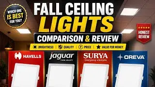 fall ceiling lights /Havells, jaquar, Surya, Oreva panel lights Comparing and review#havells#jaquar