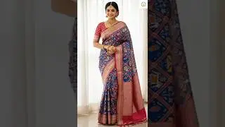 🌸 Digital Print with Kanchi Border 🌸 ✨ Beautiful Mangalagiri Pure Handloom Pattu Saree ✨#short