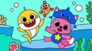 BABY SHARK -Coloring for Kids🎨- PINKFONG GAMES