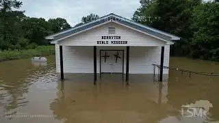 09-04-2022 Lyerly, GA Dam - Berryton, GA Water Treatment Plant - Homes Flooded - Drone