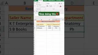 🚀Don't wast your time in data entry use✅ this way#msexcel#shortsvideo #mirarstudy
