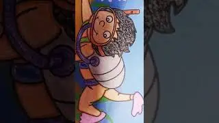 one boy swimming kids drawing very beautiful #short#