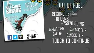 Hill Climb Racing: Dune Buggy & Arctic Cave 1653m (WR)