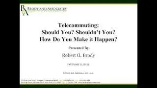 Telecommuting Webinar by Management Trainers