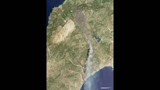 Greek Wildfires Seen From Space