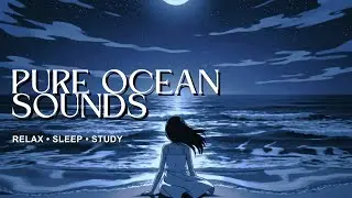 Gentle Ocean Waves at Night | ASMR Sleep, Relax & Stress Relief