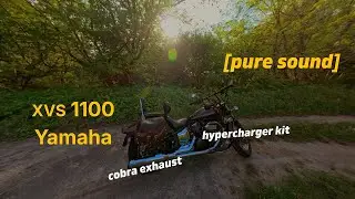 Yamaha XVS 1100 рвет городской шум! Рокот Hypercharger + Cobra [POV Ride 4K, Pure Engine Sound]