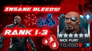 Taking nick fury as a 6-star to R3 and LOL Rhulk K.O. under 60 hits!