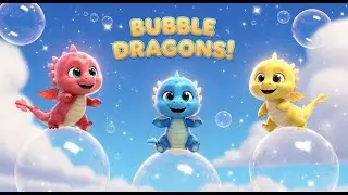 Learn Colors with Bouncing Bubble Dragons 🐉🫧🌈 | Fun Educational Video for Kids