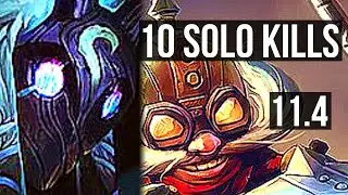 KINDRED vs CORKI (MID) | 10 solo kills, 70% winrate, Legendary, 19/4/5 | NA Master | v11.4
