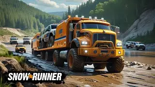 Rescue Truck Stuck in River! Heavy Haul Recovery | SnowRunner | JPR Gameplay