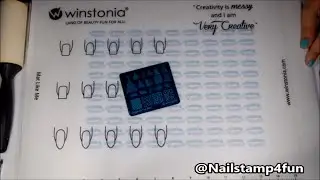 Winstonia Stamping Mat and New Christmas plate Nail Decals