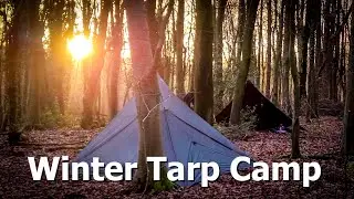 Winter Woodland Tarp Camp