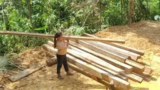 The girl designed the new accommodation and transported wood - and cooked.