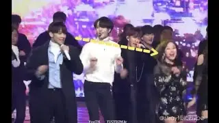 GOT7 JB always glance to TWICE Jihyo at Ending Stage JYP Special on KBS Gayo Daechukjae 2018