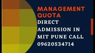 MIT WPU Pune management quota