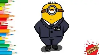 How to Draw Minion Jerry AVL from Despicable Easy | Despicable Characters Coloring Pages