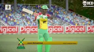 St. Lucia Stars VS Guyana Amazon Warriors highlights | Don Bradman Cricket 17 Gameplay