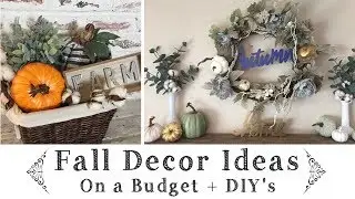 Fall Decor Ideas On A Budget \ Dollar Tree, Target $1 Spot  & Walmart