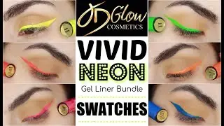 Набор матовых гелевых подводок JD Glow Cosmetics VIVID NEON | ОБРАЗЦЫ ДЛЯ РУКИ И ГЛАЗ | Кэти Мари