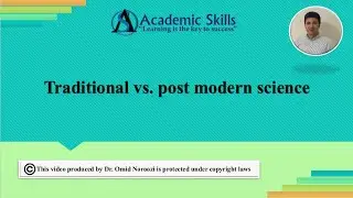 Traditional vs. post modern science