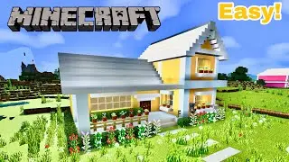 Minecraft Build & Interior Tutorial cut yellow house💛💛🏡🏠