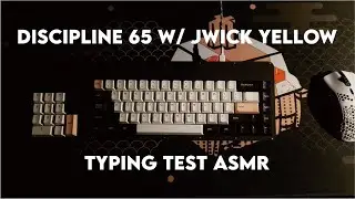 Discipline 65 w/ stock Jwick Yellow  & Discipad w/ Box White Switches Typing Test ASMR