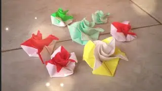 How to make origami roses🌹🌹🌹/super easy tutorial👌👌👌